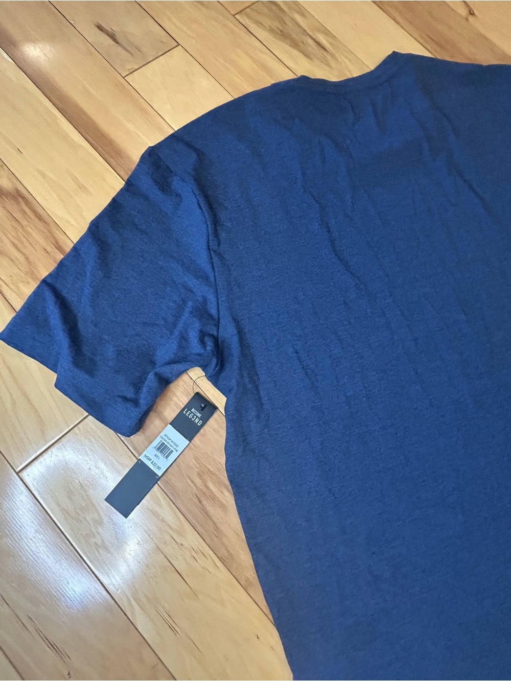 NWT Leg3nd Men’s Crew Neck Stretch Moisture Wicking T-Shirt Dk. Navy Blue - Picture 7 of 8